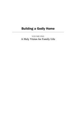 Building a Godly Home