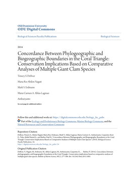 Concordance Between Phylogeographic And