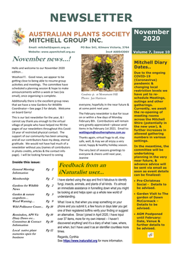 APS Mitchell Newsletter 2020 7.10 November