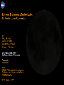 Extreme Environment Technologies for In-Situ Lunar Exploration