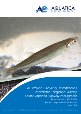 Australian Grayling Targeted Survey | 2