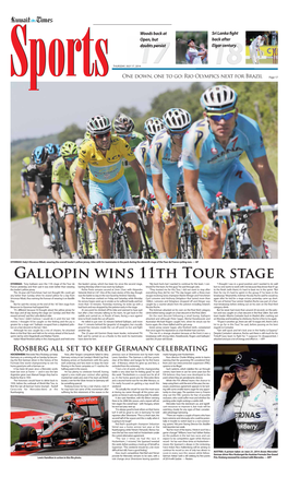 Gallopin Wins 11Th Tour Stage