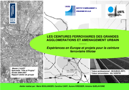 Les Ceintures Ferroviaires Des Grandes Agglomerations Et Amenagement Urbain ______