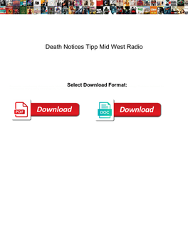 Death Notices Tipp Mid West Radio