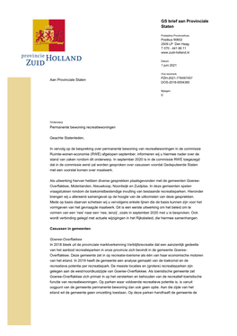 GS Brief Aan Provinciale Staten