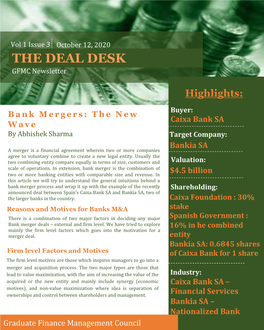 THE DEAL DESK GFMC Newsletter