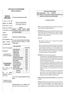 COMUNE DI SCANO DI MONTIFERRO PROVINCIA DI ORISTANO COMUNE DI SCANO DI MONTIFERRO Delibera Consiglio Comunale N