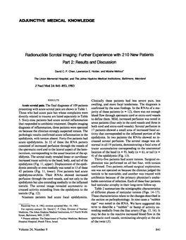 Radionuclidescrotalimaging:Furtherexperiencewith 210 Newpatients Part2: Resultsanddiscussion