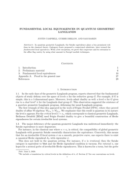 Fundamental Local Equivalences in Quantum Geometric Langlands