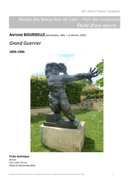 Antoine Bourdelle, Grand Guerrier / 2019 1