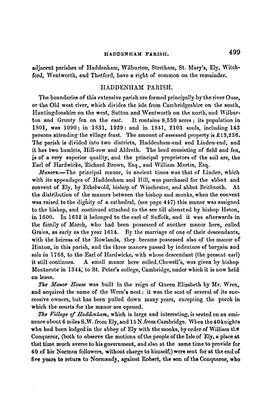 Adjacent Parishes of Haddenham, Wilburton, Stretham, St. Mary's, Ely, ·Witch· Ford, Wentworth, and Thetford, Have a Right of Common on the Remainder