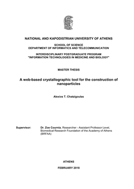 A Web-Based Crystallographic Tool for the Construction of Nanoparticles