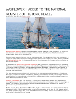 Mayflower Ii Added to the National Register of Historic Places 03