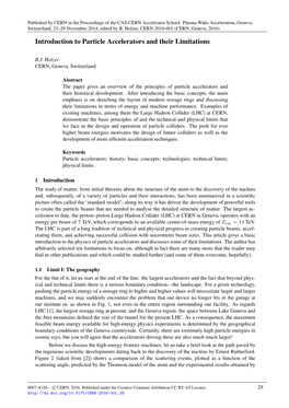 Introduction to Particle Accelerators and Their Limitations