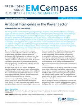 Artificial Intelligence in the Power Sector