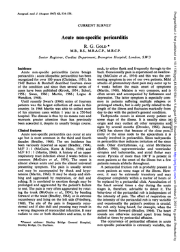 Acute Non-Specific Pericarditis R