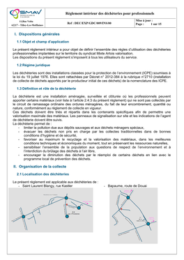 Réglement Intérieur Déchèteries Pros VF