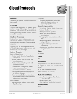 Cloud Protocols W Elcome