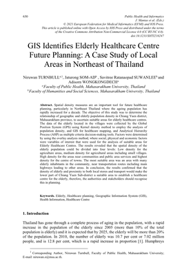 GIS Identifies Elderly Healthcare Centre Future Planning: a Case Study of Local Areas in Northeast of Thailand