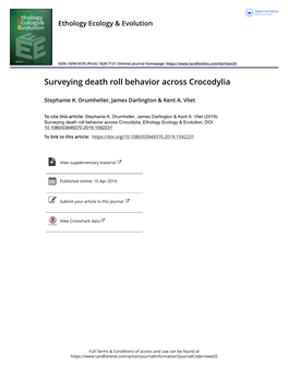 Surveying Death Roll Behavior Across Crocodylia