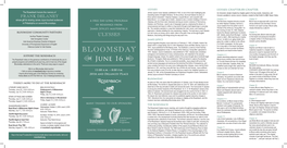 Bloomsday 2018 Program and Readers List