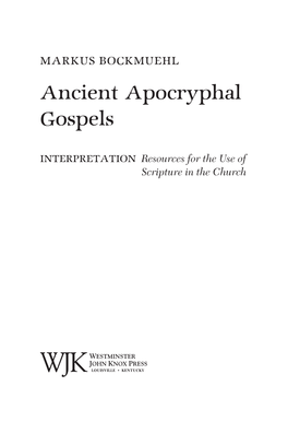 Download Ancient Apocryphal Gospels