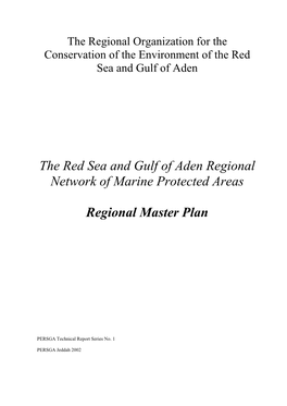 The Red Sea and Gulf of Aden Regional Network of Marine Protected Areas