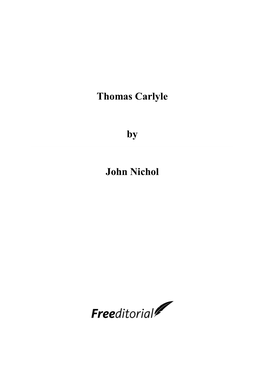 Thomas Carlyle by John Nichol