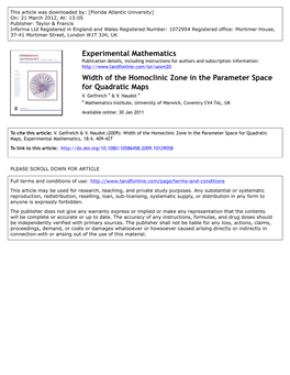 Width of the Homoclinic Zone in the Parameter Space for Quadratic Maps V