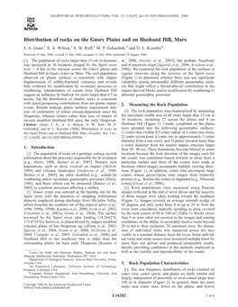 Distribution of Rocks on the Gusev Plains and on Husband Hill, Mars J