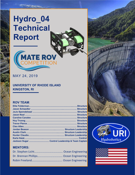 Hydro 04 Technical Report