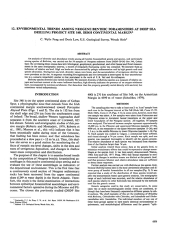 12. Environmental Trends Among Neogene Benthic Foraminifers at Deep Sea Drilling Project Site 548, Irish Continental Margin1