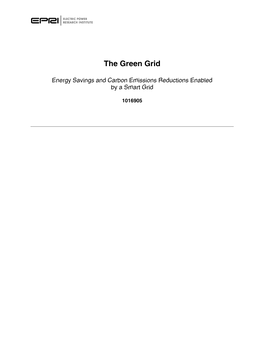 Energy Savings & Carbon Emissions Reductions Enabled by a Smart Grid