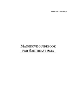 Mangrove Guidebook for Southeast Asia