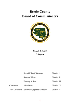 Bertie County Board of Commissioners
