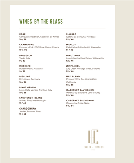 Wines by the Glass