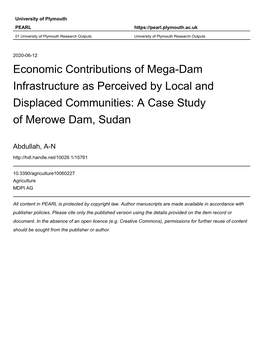 A Case Study of Merowe Dam, Sudan