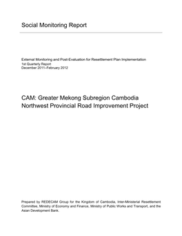 SMR: Cambodia: Greater Mekong Subregion Cambodia Northwest