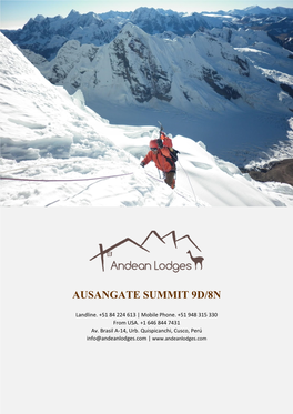 Ausangate Summit 9D/8N