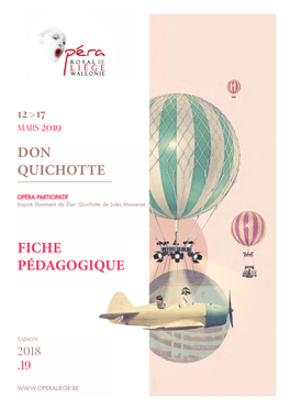 Don Quichotte Fiche Pédagogique