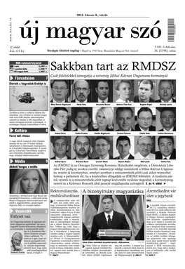 Új Magyar Szó 8. Évf. 26. (1598.) Sz. (2012. Február 8., Szerda)