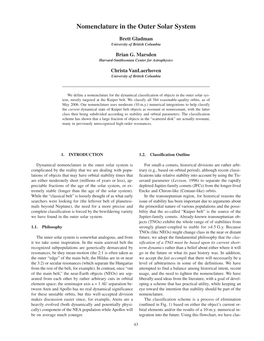 Nomenclature in the Outer Solar System 43