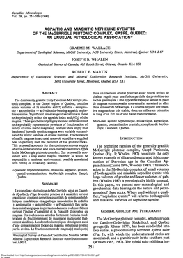 Agpaitic and Miaskitic Nepheline Syenites of The