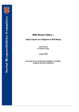 Wild Rivers Policy –