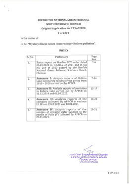 Status Report in OA 259/2020 & 02/2021(SZ)