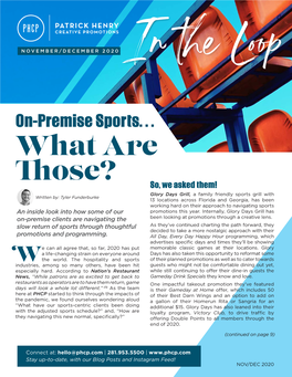 On-Premise Sports