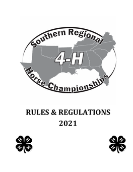 2021 Southern Regional 4-H Horse Championships Rule