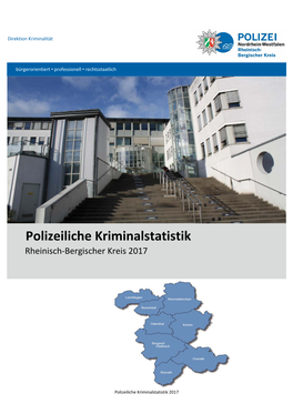 Polizeiliche Kriminalstatistik Rheinisch-Bergischer Kreis 2017