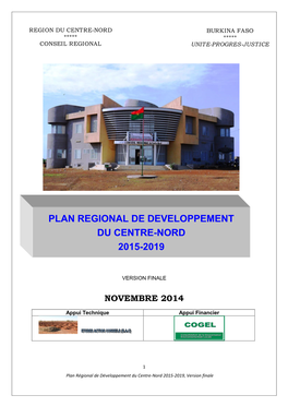 Plan Regional De Developpement Du Centre