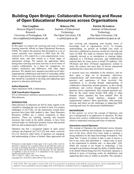 SIGCHI Conference Paper Format